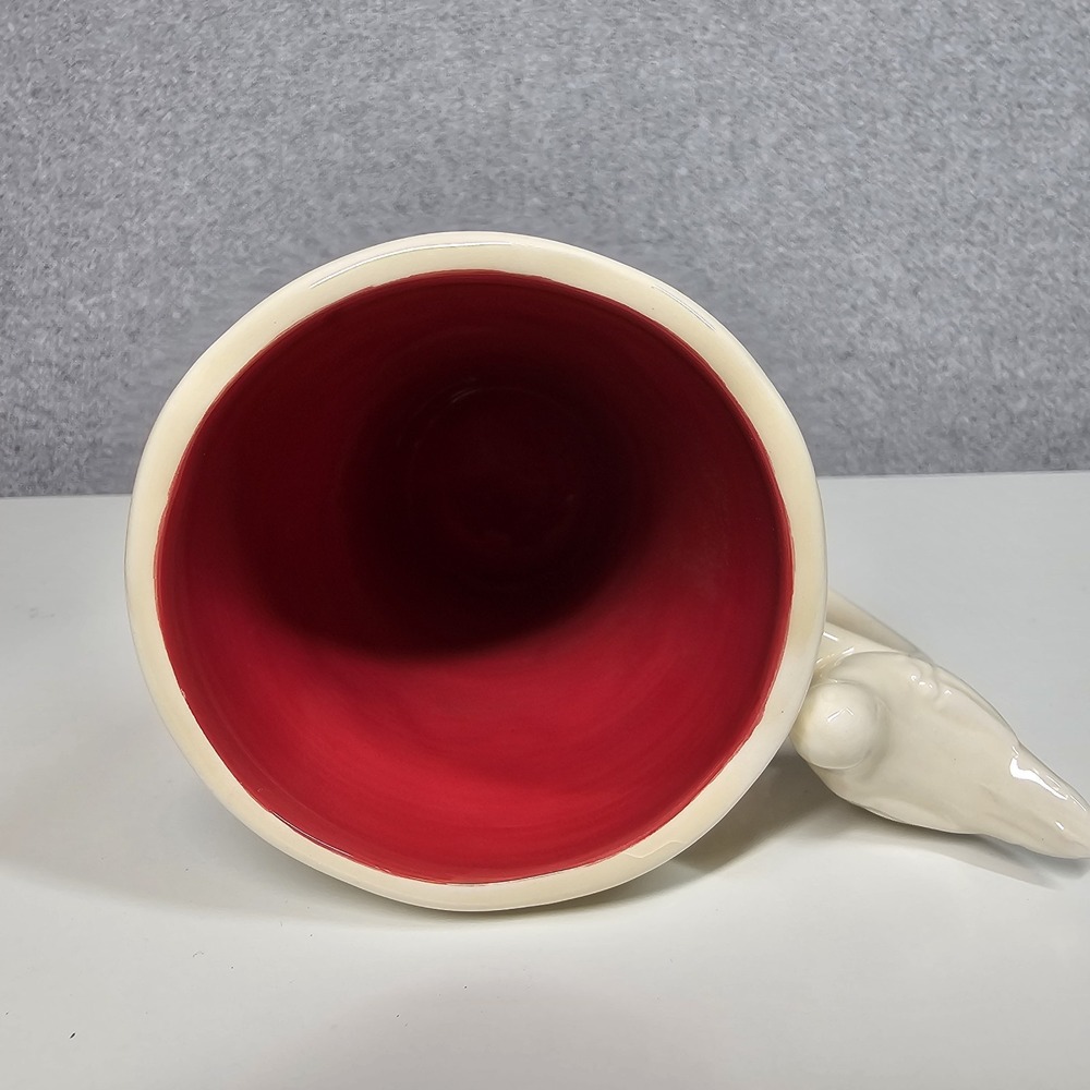 Bird on the Handle Embossed Colorblock Hand-Painted Coffee Cup Mug Whimsical - Picture 8 of 12
